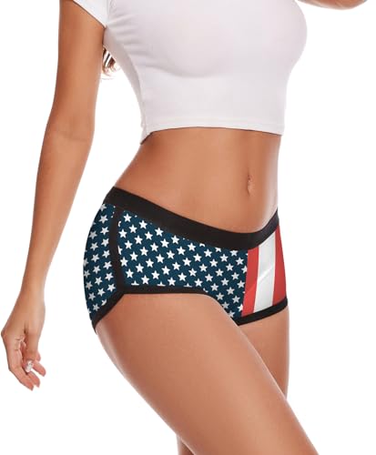 Image of Aueyan Womens Boyshorts Panties Stretchy Boxer Briefs Novelty Lounge Sleep Shorts