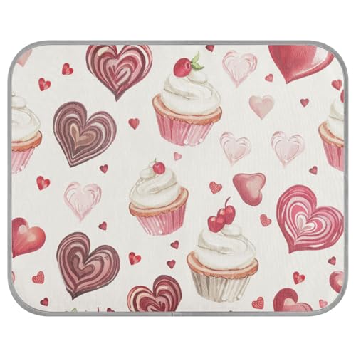 siphylline Cake Romantic Heart Summer Outdoor Cooling mat Self Cooling cat beds for Outdoor Cats for Bunny pet Safe tapete refrescante para mascotas S