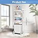 CATGOOD White Three-Tier Laundry Basket for Home Bathroom, Portable Rolling Laundry Bin with 3 Removable Baskets and Wheels, Suitable for Bathroom, Laundry Room, Living Room, Bedroom