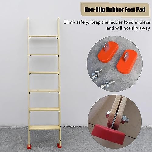 High Bunk Bed Ladder - Sturdy Non-Slip Steps with Secure Hook Design for Safe Climbing - Perfect for Kids, Seniors, and Disabled Individuals