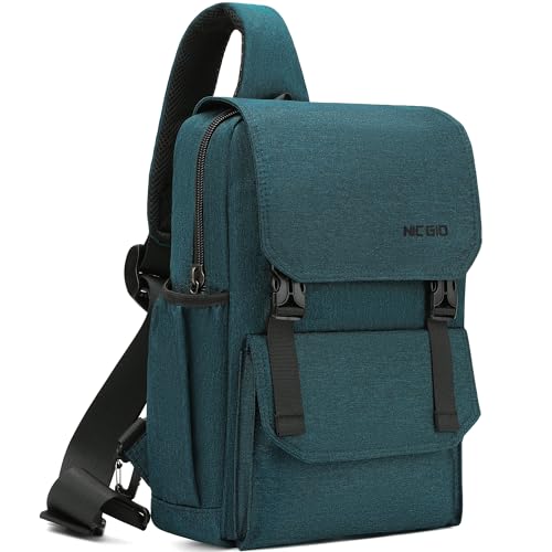 NICGID Sling Bag Backpack, 14.1'' Laptop Bag Crossbody Shoulder Chest Backpacks Travel Outdoors for Men Women