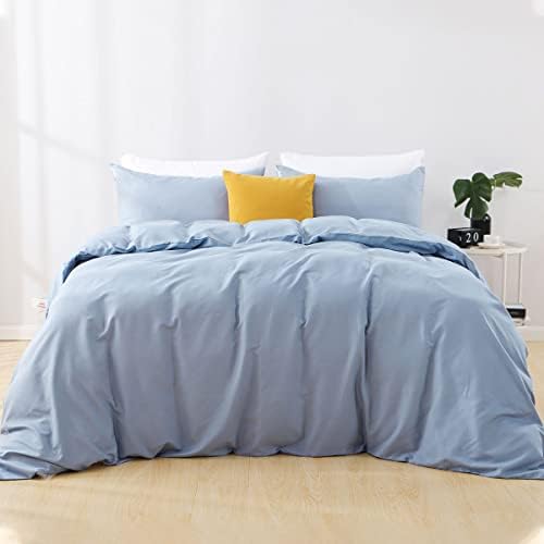 Aisbo Super King Duvet Covers Set Red - 3Pcs Superking Size Bedding Set Soft Brushed Microfiber Quilt Cover with 2 Pillowcases