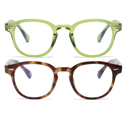 Image of Retro Round Blue Light Blocking Glasses for Men Women, Vintage Frame Non-prescription Computer Reading Eyeglasses
