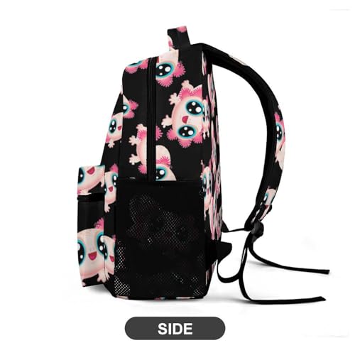 Cute Axolotl Cute Backpack Travel Daypack Lightweight Back Pack with Pockets3