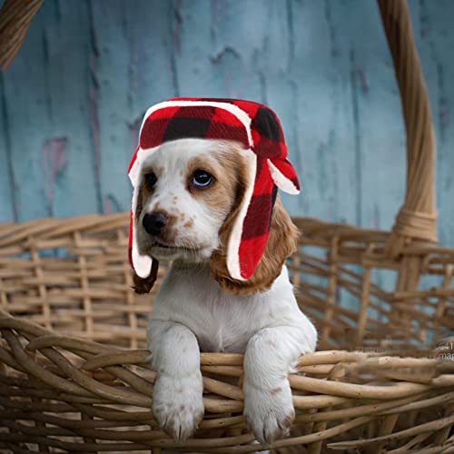 Dog Hats with Earmuffs Pets Warm Adjustable Trapper Hat for Small Medium Dogs - Image 8