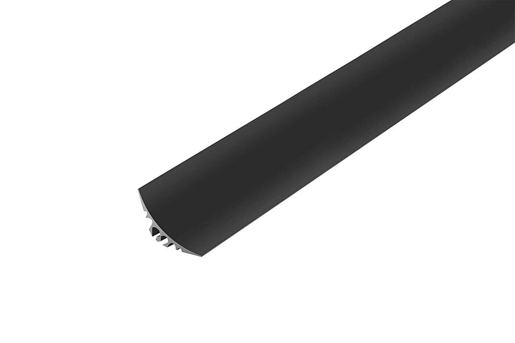 Tmw Profiles Black 2M Plastic Vinyl Soft Flooring Cove Former And Wall Coving 78,74"// 2 Meters Long (40X40 Mm)