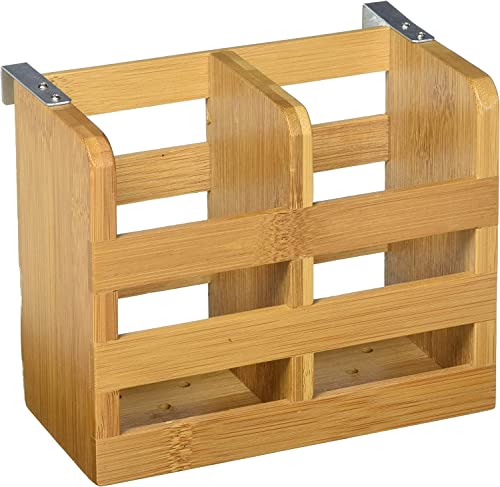 10 Best Bamboo Utensil Holders That Organize Your Kitchen Beautifully 10 Lipper International Bamboo Wood Flatware Holder
