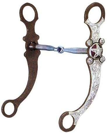 at Silver Texas Star Snaffle Long Shank Show Bit