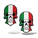 Erreinge 10cm geformte Aufkleber - X2 Schädel Italien - Vinyl-Aufkleber Aufkleber Aufkleber Mural Laptop Auto Moto Helm Camper