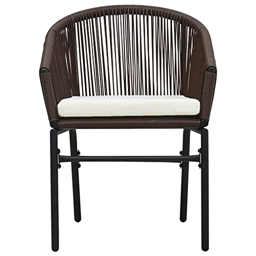 Chaises de patio en rotin résistant aux intempéries avec coussins
