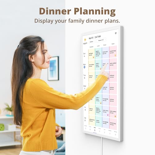 Dragon Touch 32" Digital Calendar Chore Chart – 1080P Full HD Interactive Touchscreen, Smart Family Planner, Hearth Display Digital Calendar Wall & Desk Mountable for Seamless Scheduling