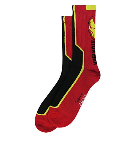 Iron Man sockirnmntone Iron Man Two-Tone Athletic Crew Socks Multicoloured3