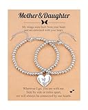 UPROMI Mother Daughter Matching Bracelets, Back to School Bracelet Mommy and Me First Day of Kindergarten Preschool School Bracelet Gift Stuff Mom and Daughter