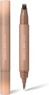 SHEGLAM HAIR 2 IN 1 Volume Boost Root Touch Up Pen-Dark Brown,Hairline Roots Stick,Waterproof,Long-Wear Lasting Quick Cover Hair Root,Multi-use,Use As Eyeliner,Brow Filler,Draw On Bottom Lashes