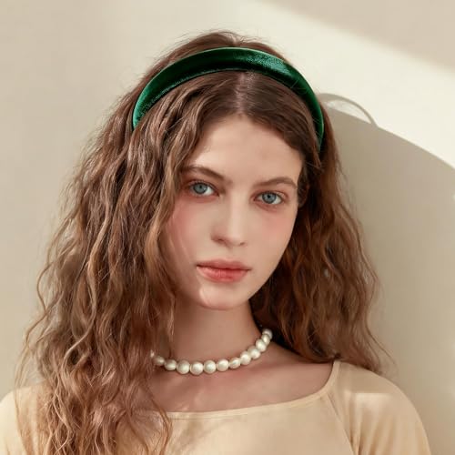 Image of DRESHOW 4 Pcs Velvet Wide Headbands for Women Girls Turban Vintage Boho Head Bands Fashion Non Slip Head Wraps Hoop Hair Accessories