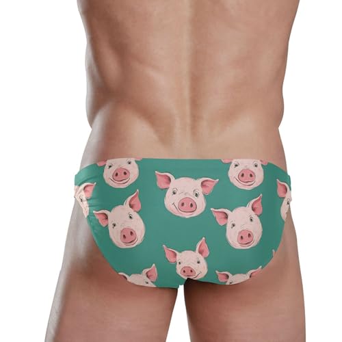 Pig Animal Swim Briefs for Men Swimsuit Bikini Swimwear S B04038513
