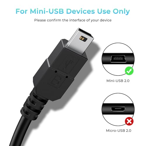 5.9FT PS3 Controller Charger Cable Compatible with PlayStation 3 Controller, Mini USB Data Charging Cord for PlayStation 3/ PS3 Slim/PS Move Controllers, TI84 Plus CE, Camera, MP3 Player