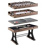 Barrington Coventry 54" 4-in-1 Combo Game Table with Billiards, Air Hockey, Foosball, and Table Tennis