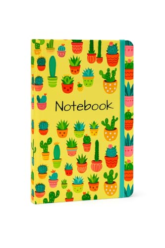 Image of COI A5 5.5 x 8.5 in Hardcover Unruled Diary - 192 Pages of 80 GSM Natural Paper, Elastic Closure & 2 Ribbon Bookmarks, Rounded Corners - Portable Journal for Writing, Travel & Bullet Journaling