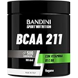 Bandini® AMINOACIDI RAMIFICATI BCAA 211 con Vitamina B1 e B6 | 500 Compresse da 1050mg per...