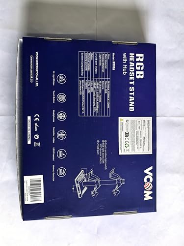 VCOM RGB Headphone Stand with 10 Light Modes, Gaming Controller Holder with 2 USB Ports, PC Gaming Accessories for Desk, Universal Organizer Headpsets/Xbox PS5 Controller Stand Gamer gifts - Image 10