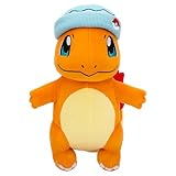 Pokemon 2025 8" Charmander Holiday Christmas Plush with Winter Hat Accessory - Officially Licensed - Generation 1 Starter - Stuffed Animal Toy Figure - Stocking Stuffer Gift Kids, Boys, Girls - 2+