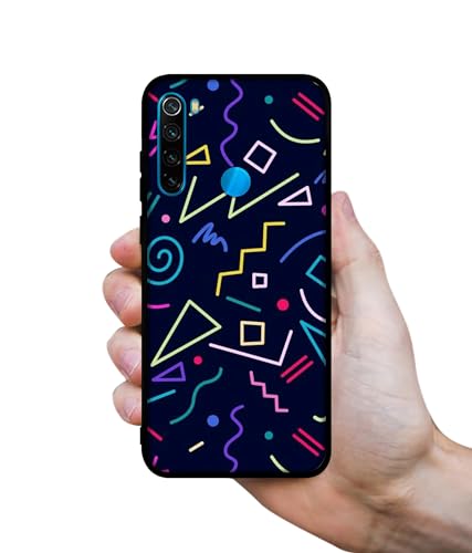 Image of Retro Abstract Design Premium 2D Printed Metal Back Case Cover for Mi Redmi Note 8 4G