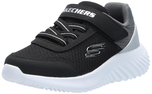 Skechers Kids Bounder Sneaker Black/Silver 9 Toddler