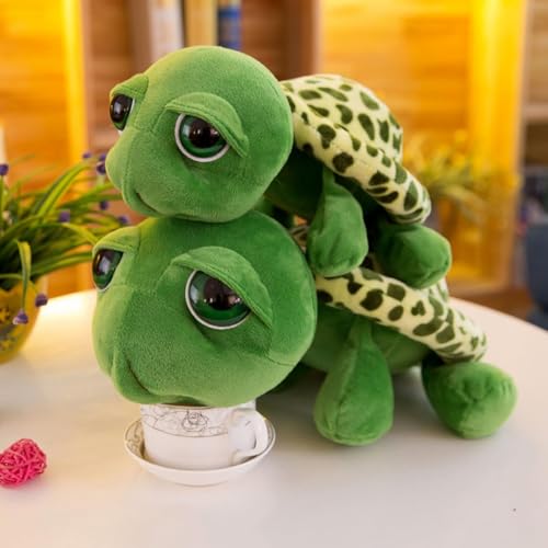 Champracer Kuscheltier Schildkröte - Süßes Plüschtier zum Kuscheln & Spielen - Flauschiges Stofftier als Dekokissen für Kuschelecke, Kinderzimmer, Schlafzimmer Deko (28cm)