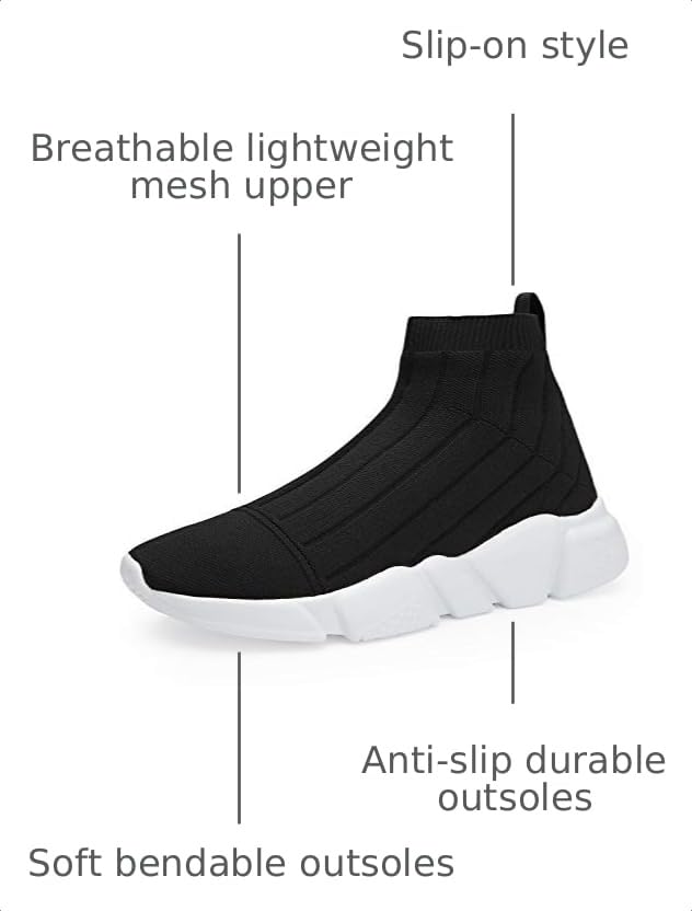 Image of Casbeam Men's Running Knit Comfortable Lightweight Breathable Casual Sports Shoes Fashion Sneakers Slip-On Walking Shoes