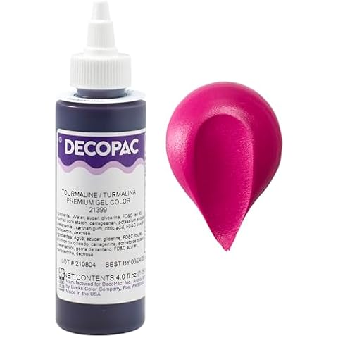 DecoPac Tourmaline Trend Premium Gel Color Cake Decorations, Pink Food Coloring - Pink Gel Color - 4 Fl Oz Cover