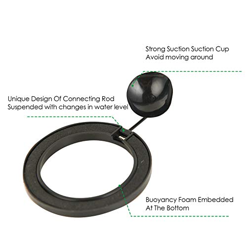 ZRDR Fish Feeding Ring, 2 Pack Black Aquarium Floating Food Feeder Circle Small Round and Square with Flexible Lever… - Image 4