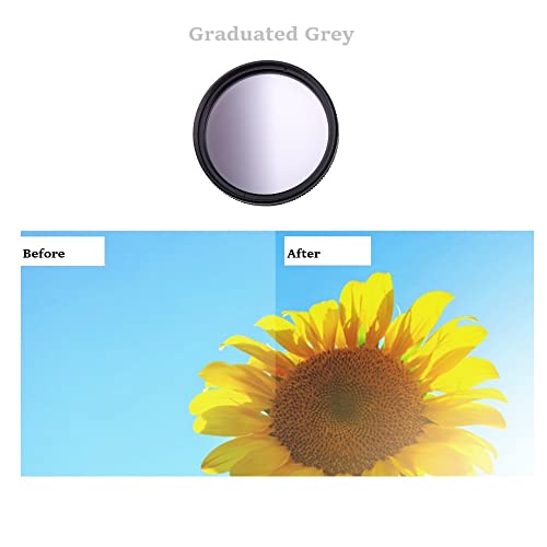 Filtros de color graduados para cámara de 77 mm, naranja, morado, gris, juego de filtros graduados para Canon RF 50 mm f/1.2L USM - imagen 4