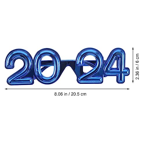 BESTOYARD 3 Pçs Óculos De Festa De Ano Novo Engraçado Plástico 2024 Número Óculos Feliz Ano Novo Fot