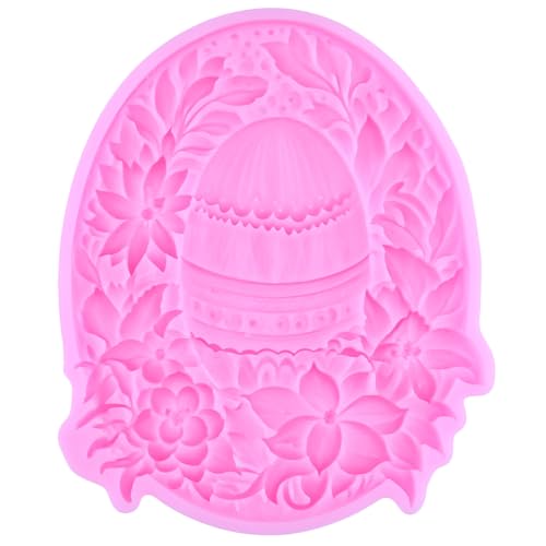 ZiXiang Easter Egg Silicone Mold Flower Egg Fondant Molds Easter Eggs Flower Basket Chocolate Candy Molds for Cake Decorating Cupcake Topper Sugar Craft Polymer Clay Gum Paste Set Of 4 by zixiang - Image 8