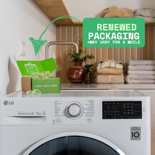 Image of Laundry Detergent Pods, 32 Count, Fresh Scent, Eco Friendly, Biodegradable, HE Compatible, Powerful Stain & Odor Removal, Skin Friendly