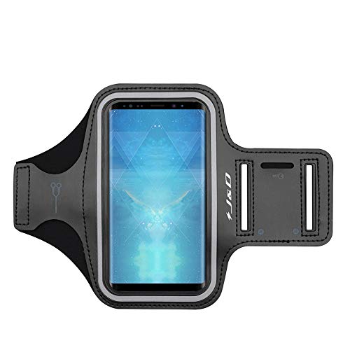 J&D Armband Compatible for Samsung Galaxy Note 9/Galaxy A51/A71/A90 5G/Galaxy XCover FieldPro/Galaxy S20/S20 Ultra 5G Armband, Sports Armband with Key Holder Slot, Earphone Connection While Workout
