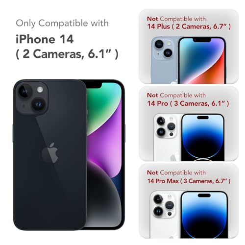 Image of Magnetic for iPhone 14 Case, Compatible with MagSafe, [Full Camera Protection][Screen Protector] Silicone Shockproof Protective Phone Case for iPhone 14 6.1 inch, White