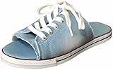 Womens Denim Slippers Sandals Summer Casual Lace Up Open Toe Canvas Denim Slides Sandal Walk Sports Sneakers Shoes Comfy Slip-On Sandals