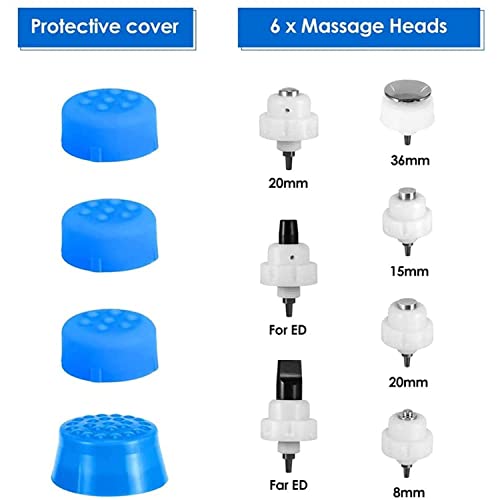 QJJML Extracorporeal Shock Wave Machine, ED Electromagnetic Therapy Machine, Pain Relief Massager with Massage Head & Handle Wire, for Treatment