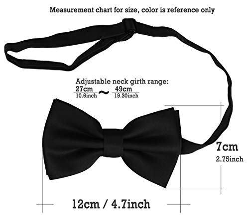 Tuxedos Girdle Cummerbund Bow Tie Pocket Square Handkerchief Set Salutto Formal Solid Color Black #TOP2
