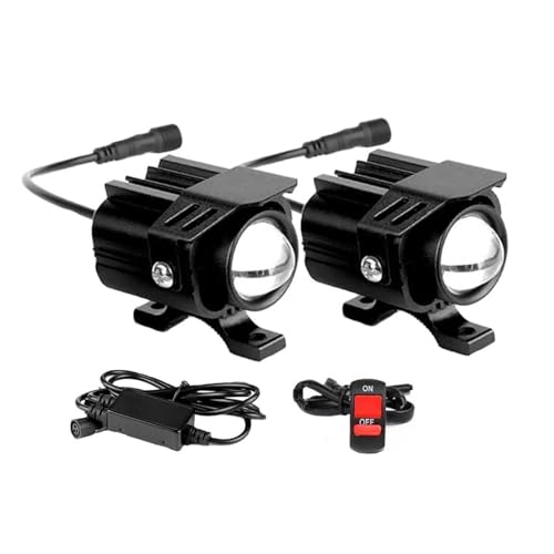 Evita accidentes con el faro auxiliar de moto LED de 12-24V antiniebla impermeable