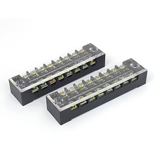 sourcingmap 2uds 600V 15A 8 Posiciones de tornillo de conexión de cable...