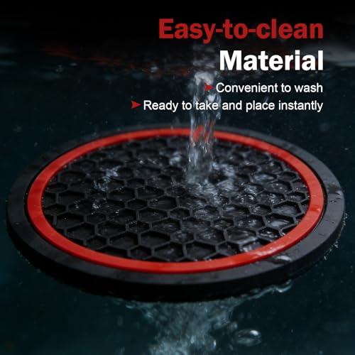 4PCS Portavasos para Auto Antideslizante 2.75" Rojo miniatura 5