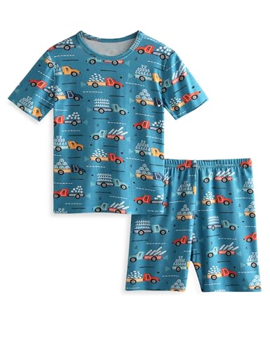Yoofoss Toddler Pajamas Rayon Made from Bamboo Short Sleeve Baby Clothes Boys and Girls Kids Pajamas Set Pjs Soft Cool 4-5T
