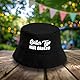 Herzbotschaft Bucket Hat mit Motiv | Geiler Typ mit Glatze | Schwarz mit Größenauswahl | Fischerhut mit Spruch | Mallorca Hut für Feiern und Partys | Sommerhut | Anglerhut