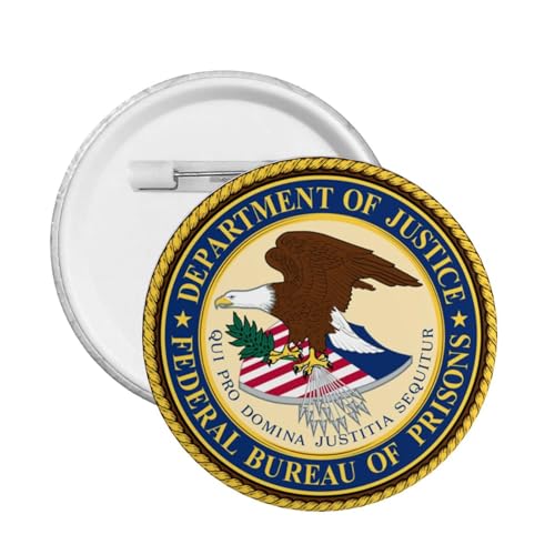 Us Federal Bureau Of Prisons Round Button Badges Decorative Accessories Clothing Backpacks Hats Medium
