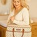 DOKUS & CO. Luxe Diaper Tote, Extra-Large Collapsible Baby Caddy for Home, Travel & Car, Giftable Elegant Hospital-Ready Diaper Bag for Moms
