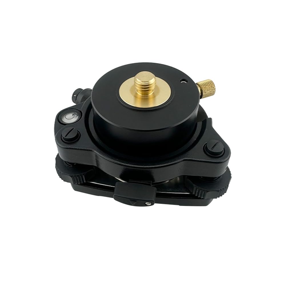 Schwarzer Tribrach-Adapter mit Optischem Lot, Drehbarem DREI-Klauen-System und 5/8" X11 Schraube für GPS GNSS.