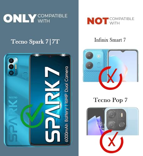 Image of Jkobi Back Cover Case for Tecno Spark 7 | 7T (Silicone Crystal Clear | Pure Camera Protection | Soft and Flexible for Charger and Headphone sockets | Shockproof Bumpers | Transparent)